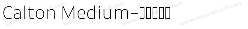 Calton Medium字体转换